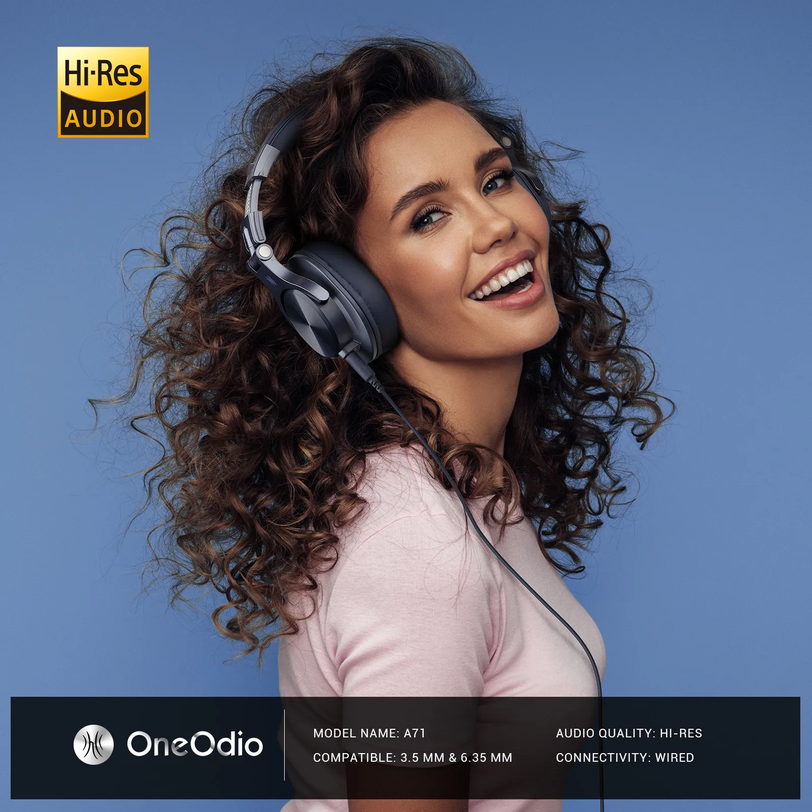 Oneodio A71 Wired Headphones With Mic Over Ear Stereo Hi-Res Headset For Computer Phone Studio Headphone For Recording Monitor,wired earphones
