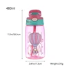 480Ml Kids Sippy Cup Water Bottles Creative Cartoon Feeding Cups With Straws And Lids Spill Proof Portable Toddlers Drinkware 3