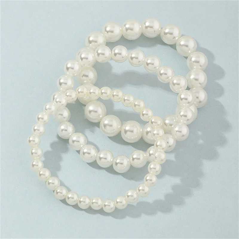 Bangle Bracelet Beaded Bracelet French Retro Pearl Bracelet For Women