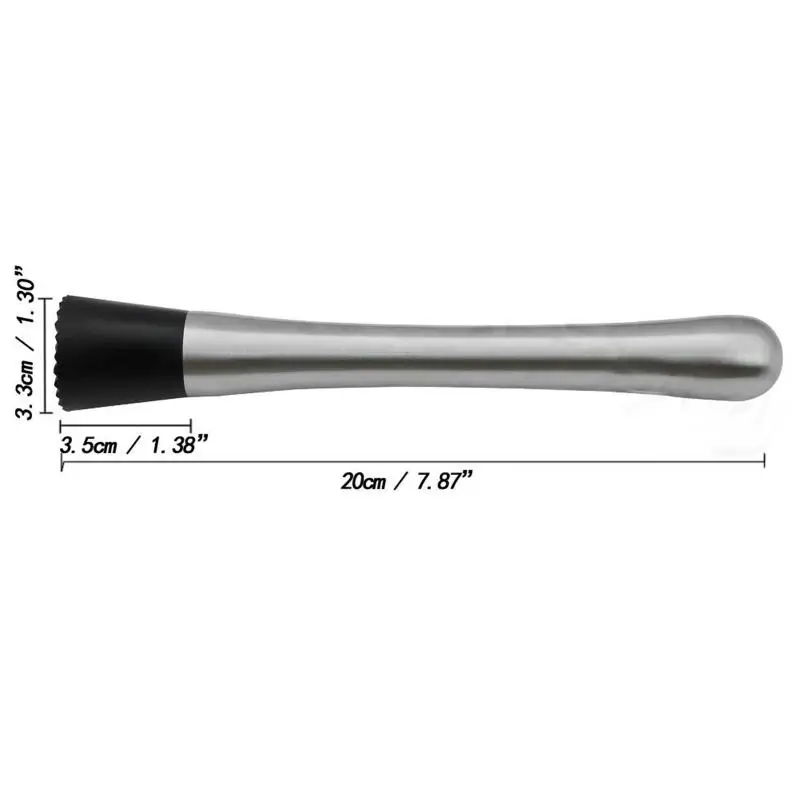 Stainless Steel Cocktail Muddler And Mixing Spoon Set Metal Mojito Muddler Bar Tool Long Handle Stirring Spoon 1/2/5PCS Home Bar cocktail stirrers bar muddler