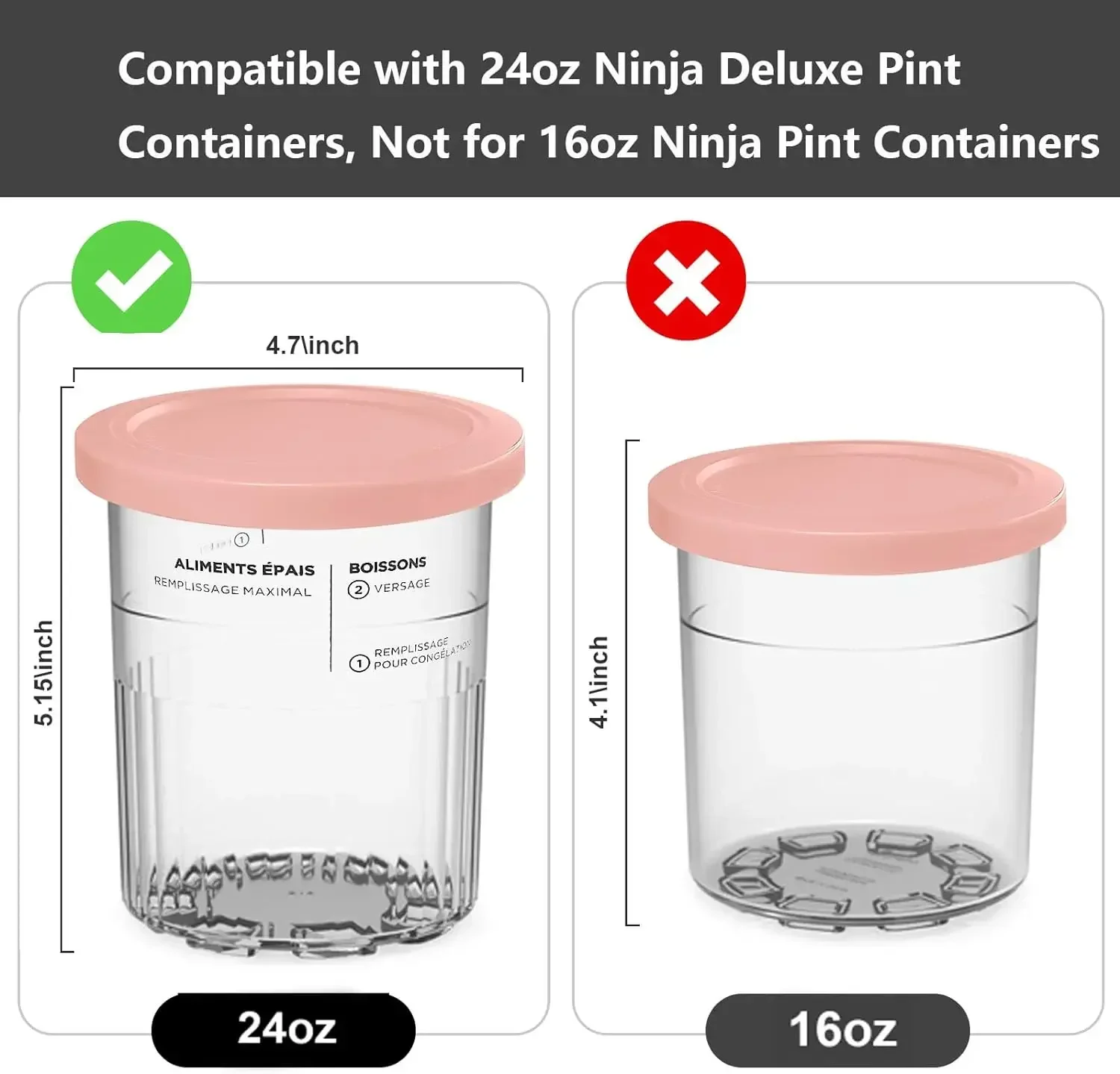 24oz Ice Cream Neoprene Sleeve 4 Pack For Ninja NC501 NC500 Series Deluxe Ice Cream Maker Containers ice cream sleeve