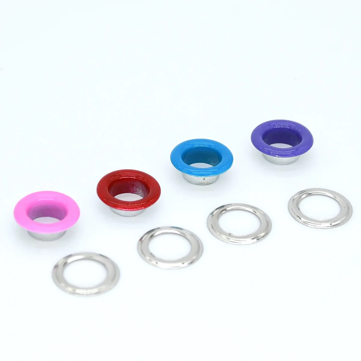 Description Picture 6 of item100sets Eyelets Grommets with Washers Colored Metal Hole Eye Rings Mix Color for Bag Shoes Belt Cap Tags Clothes Scrapbooking