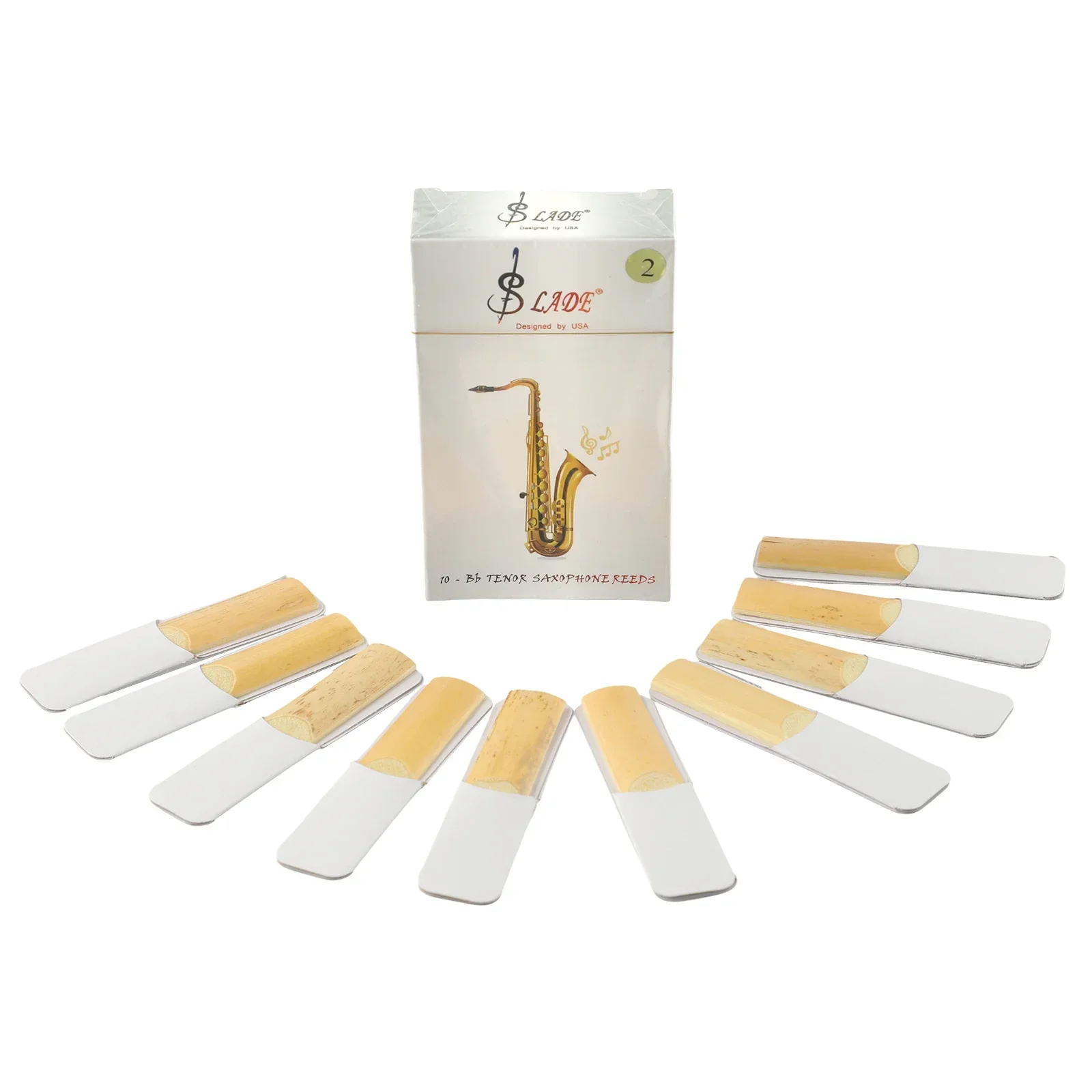 Sax Accessories Reeds Kit Set 10pcs 6g/0.21oz For Tenor Sax Hardness 2/2.5/3 Instrument Clarinet Parts