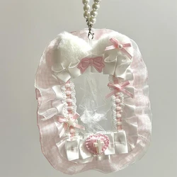 Charming Handmade Lace Photocard Holder with Cute Ribbon Bow Design (A2)