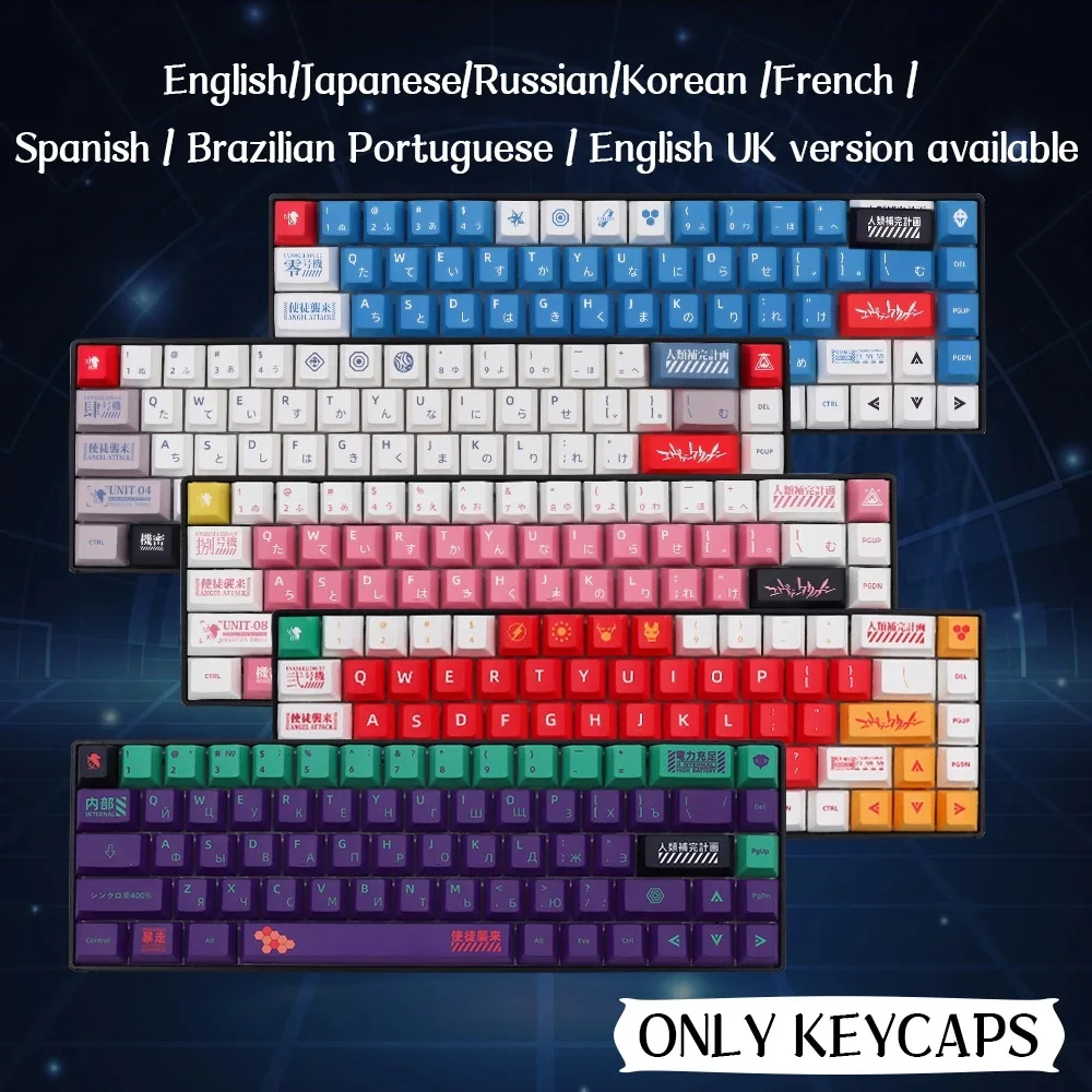Personalizado Anime Keycaps para Teclado Mecânico Cherry Perfil Keycap Brasileiro Coreano Japonês Espanhol Francês Russo Iso Digite 7u