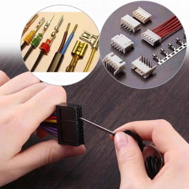 Car Terminal Tools Car Terminal Removal Repair Tools Electrical Wiring Crimp Connector Pin Extractor Kit Keys Automotive Plug Pullers 26/18/11Pcs