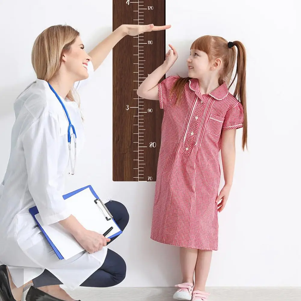 Baby Growth Chart Wooden Splicing Kids Growth Chart for Boys Girls Nursery Height Measurement Ruler for Children's Room Wall
