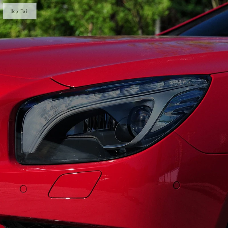 

2 Pcs Car Headlight Protective Film Transparent Black TPU Sticker For Mercedes Benz SL Class R231 2013-2016 AMG Accessories
