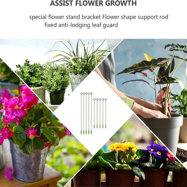 5/10PCS Plants Support Rod Reusable Fixed Stick for Plants Stand Support Flower Vine Climbing Bracket Gardening Accsesories 5