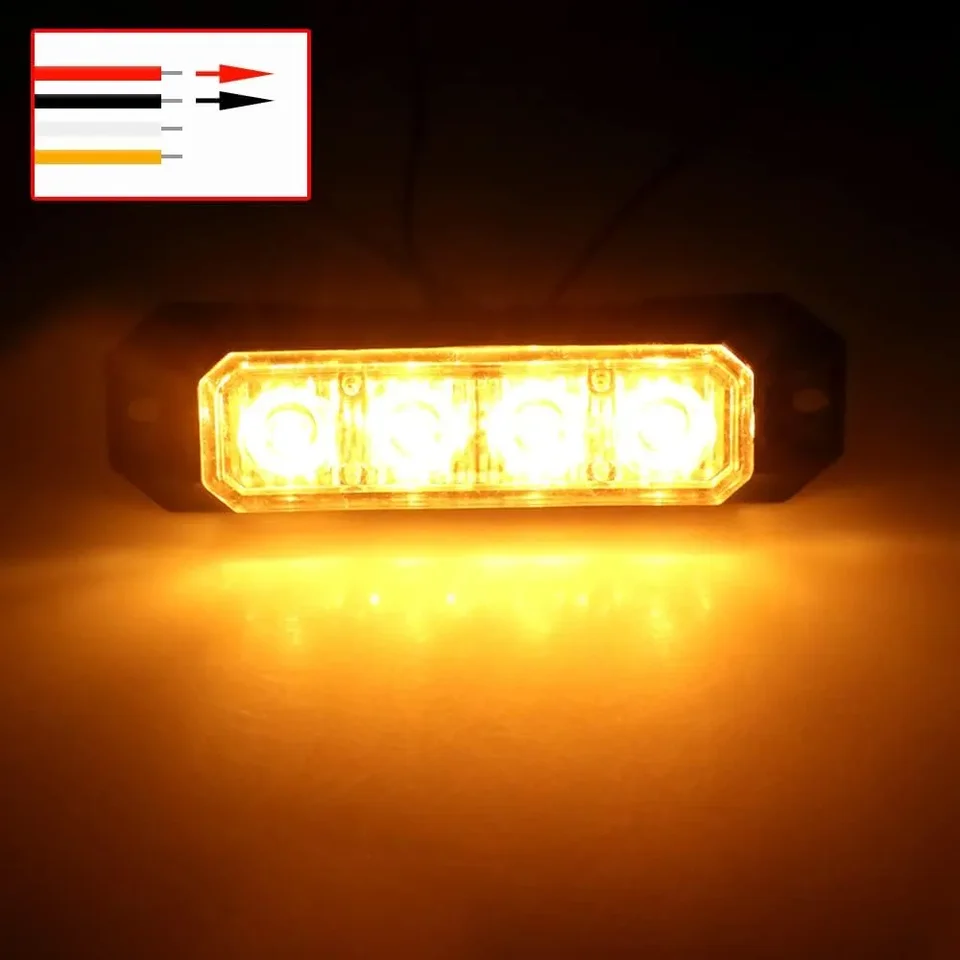 차량 안전과 보안을 위한 경제적인 4LED 스트로브 경고등