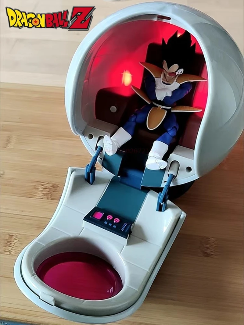 New Anime Dragon Ball Super Saiyan Vegeta Space Capsule Astronave Decorazione Luminosa Modello Desktop Ornament Collection Toy Gift