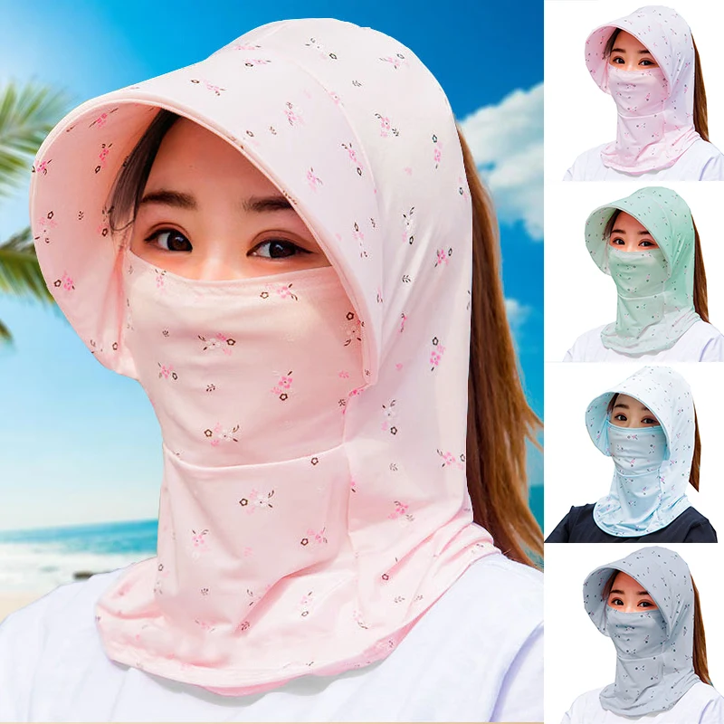 

Summer Women Neck Cover Hat Lady Wide Brim Sun Cap Anti UV Foldable Female Casual Outdoor Sport Hiking Ponytail Hat for Women
