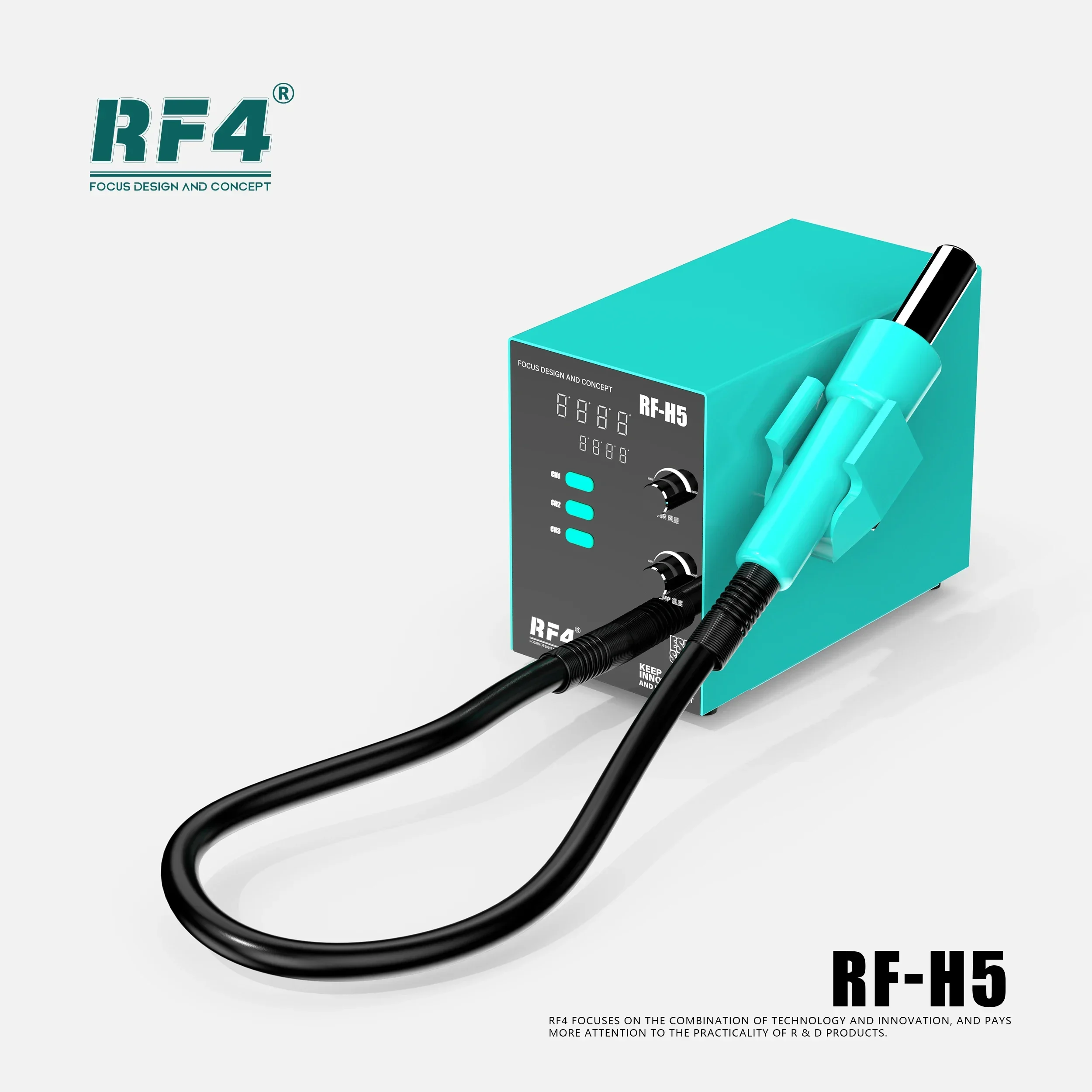 RF4 New1000W Fast Desoldering Hot Air Gun Soldering Station Digital Display Intelligent BGA Rework Station To PCB Chip Repair H2 5