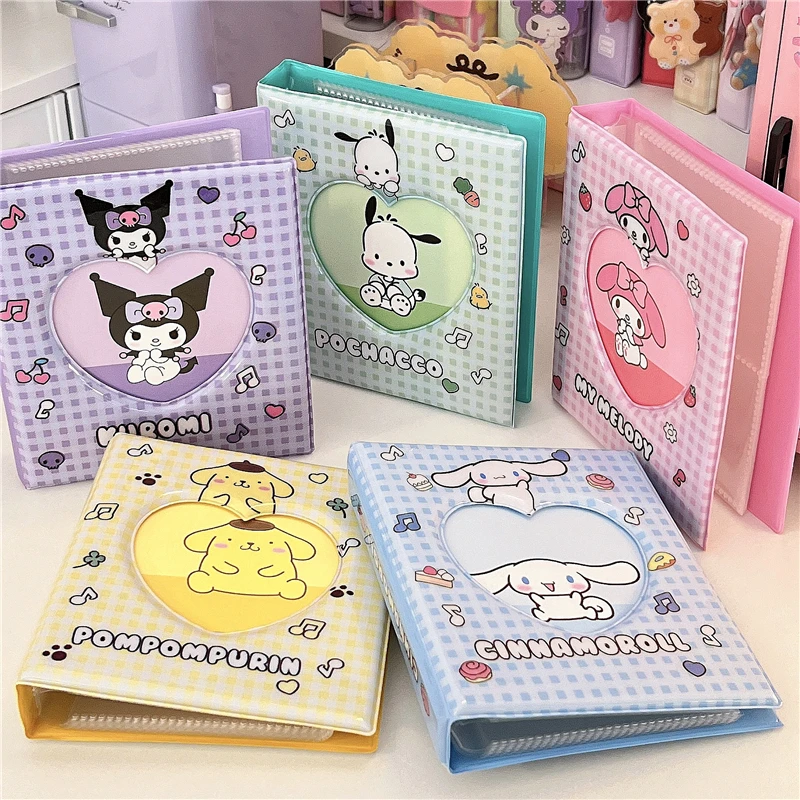 

New Sanrio Double Page Pochacco Kuromi Cinnmoroll Photo Album Book Card Photo Storage Book Card Bag Girl Stationery