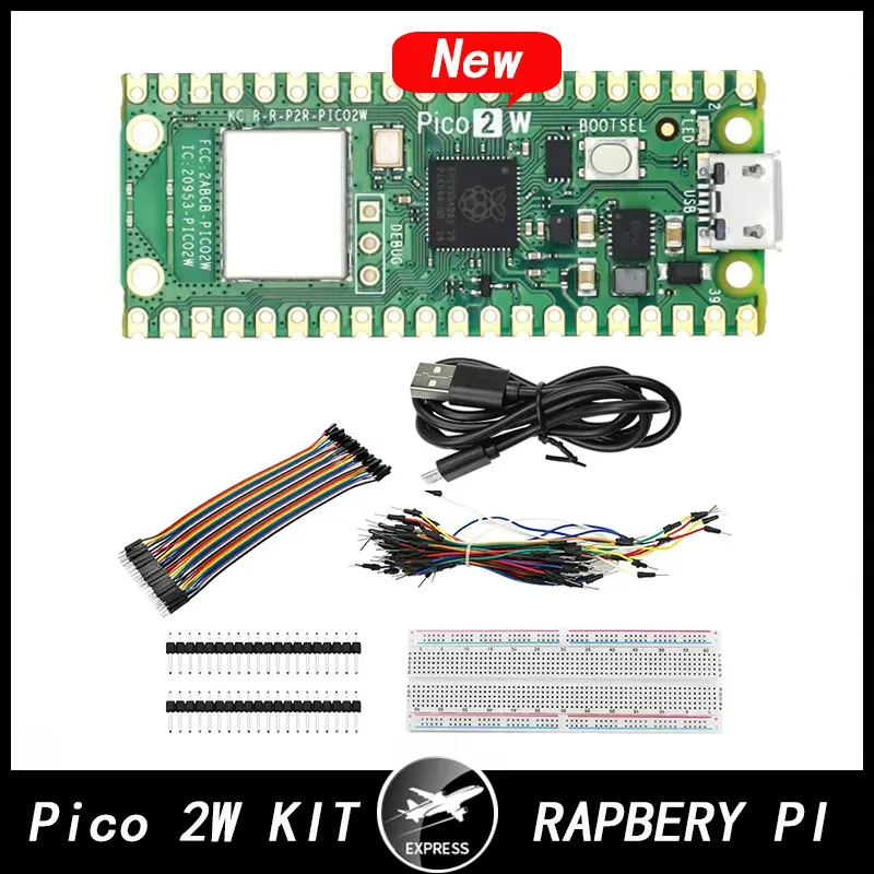 Raspberry Pi Pico 2W KIT, Built Using RP2350, 2.4GHz 802.11n Wireless LAN and Bluetooth 5.2 image 1