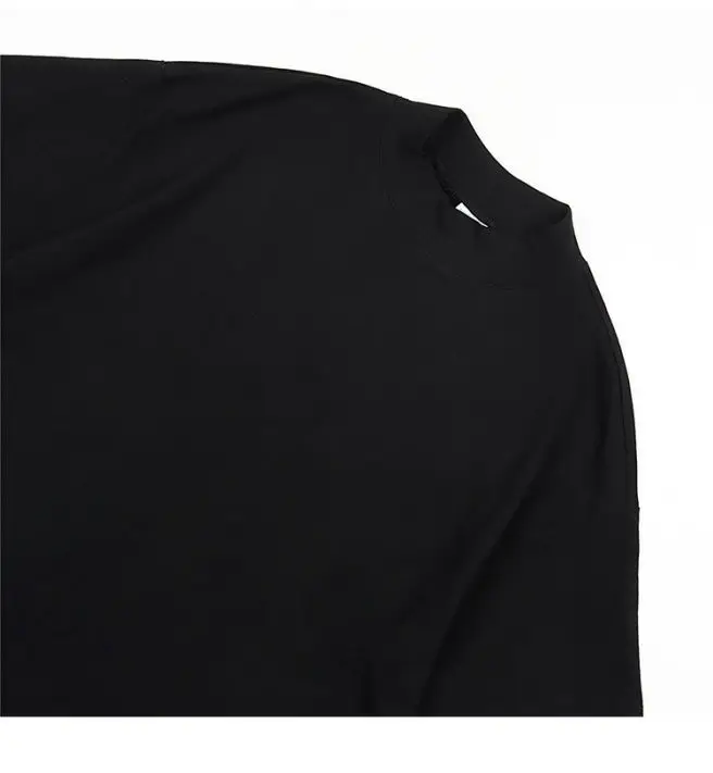 Yasuk All-Season Spring Summer Fashion Unisex Man Solid Casual Loose Tess Cool Guy AllMatch Top Simple Pullover Turtleneck 6