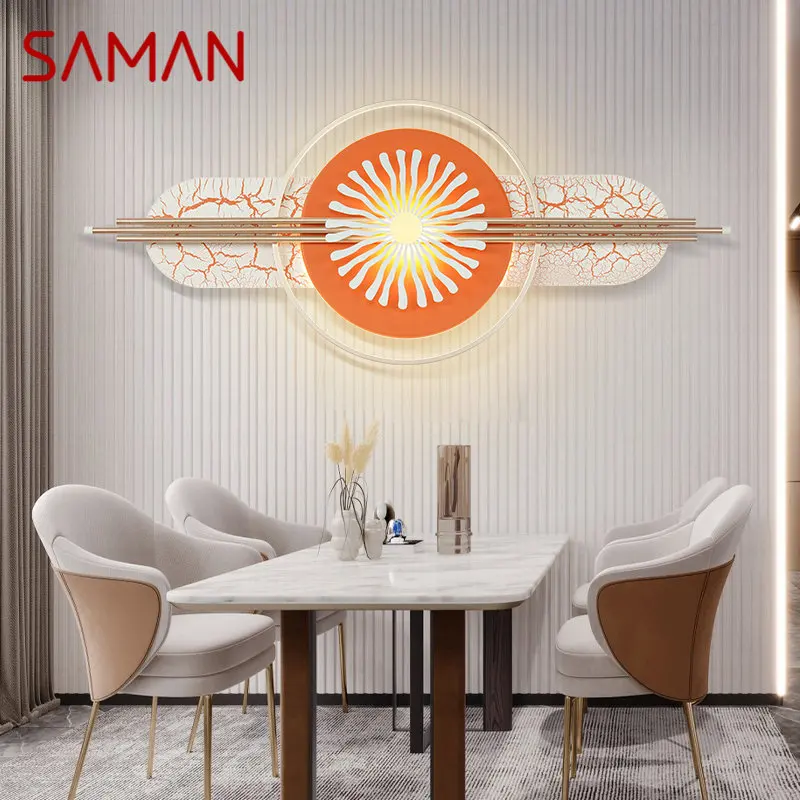 

SAMAN Contemporary Wall Picture Fixture LED 3 Colors Creative Indoor Sconce Light Decor for Home Living Room Bedroom