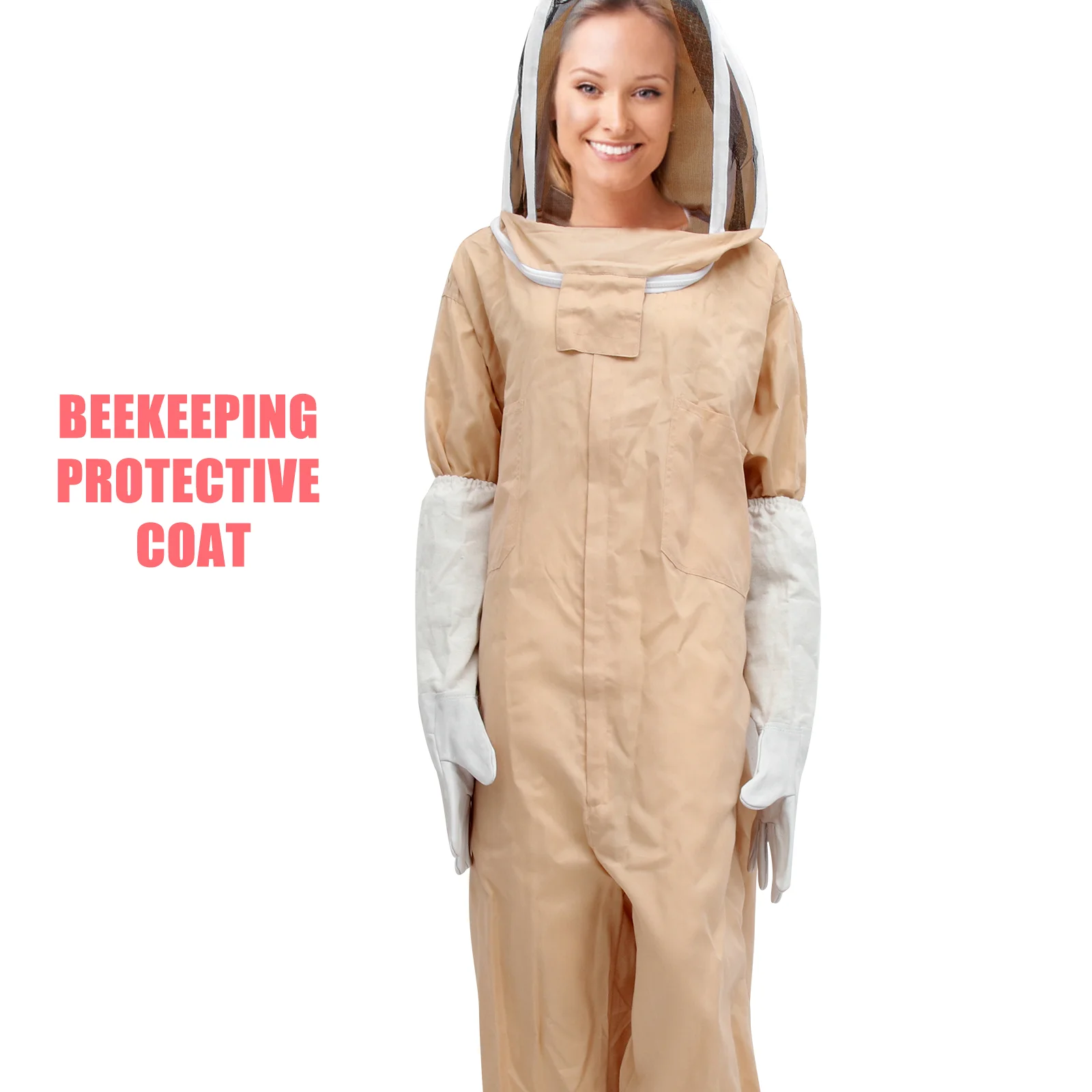 Protective Anti Bee Breathable Beekeeping Clothing Veil Hood Gloves Body Protective Suit