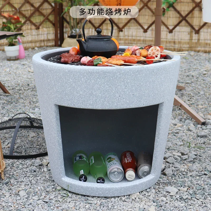 Outdoor Fire Pits Charcoal Stove Courtyard Grill Stand Indoor Carbon Stove Charcoal Heating Outdoor Camping Equipment C