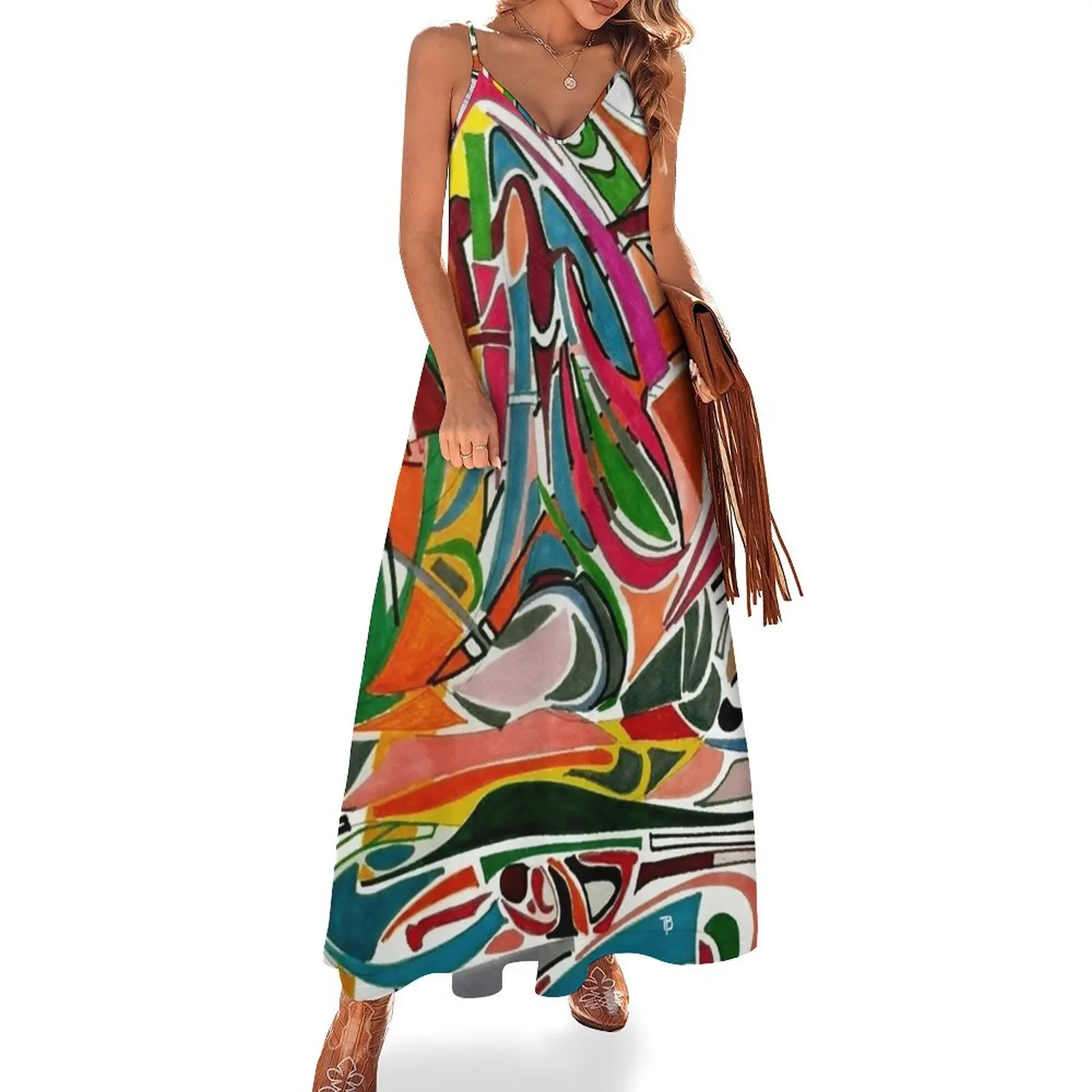 

New Cesar Manrique Moments 2 Sleeveless Dress Dresses gala Evening dresses elegant women's dresses for wedding
