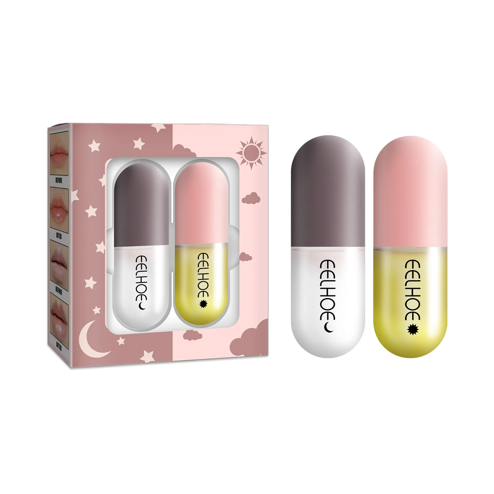 Lip Balm EELHOE Lip Balm Moisturizing Anti Cracking Lip Hydrating Long Lasting Anti-drying Repair Lines Increase Elasticity Lipstick