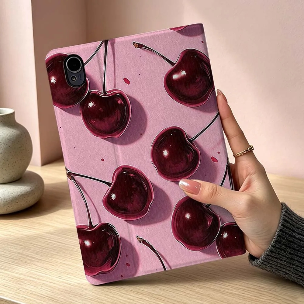 Fresh Cherry Pink Pattern Soft Tablet Case