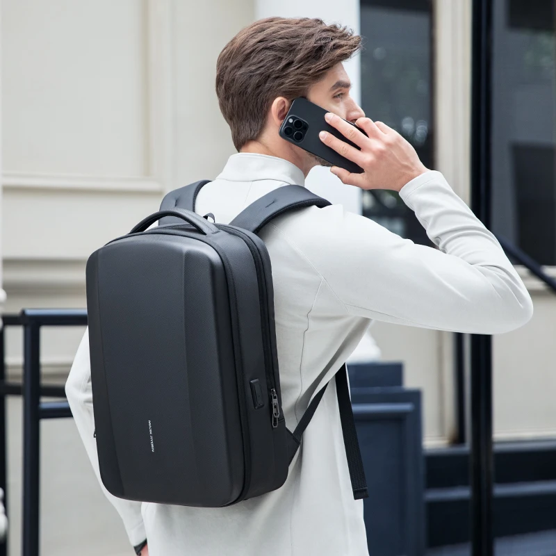 Mark Ryden PU Hard Sheet Password Lock Anti-theft Backpack 2