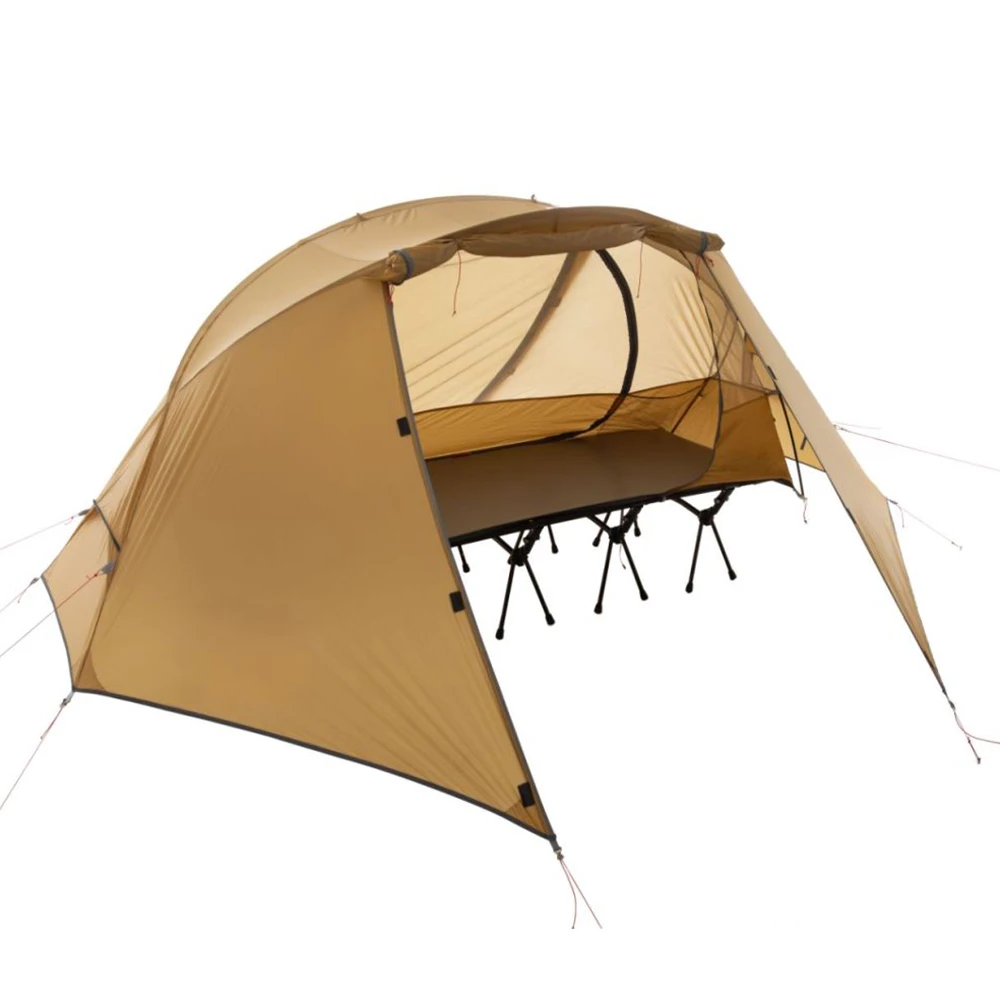 1 Person Tent Lightweight Backpacking Tent with Elevated Platform Double layer for 4 Season