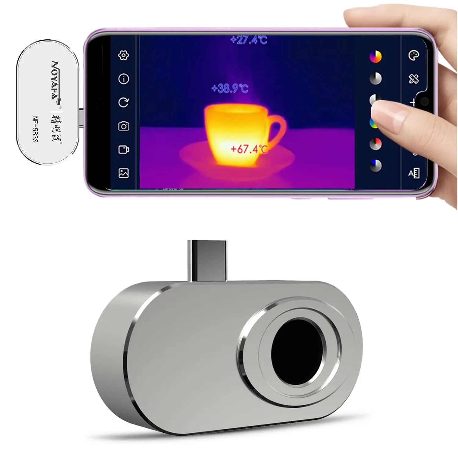Mobile Thermal Imager for Android Phone PCB Inspection Heat Loss