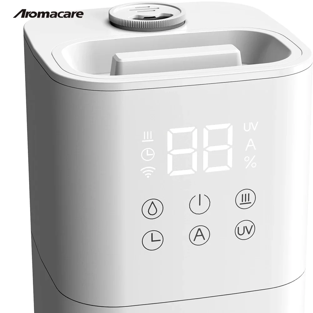 Aromacare Remote Control Smart Aromatherapy Humidifier Warm Mist 10L Floor Standing Air Humidifier With Wheel 6