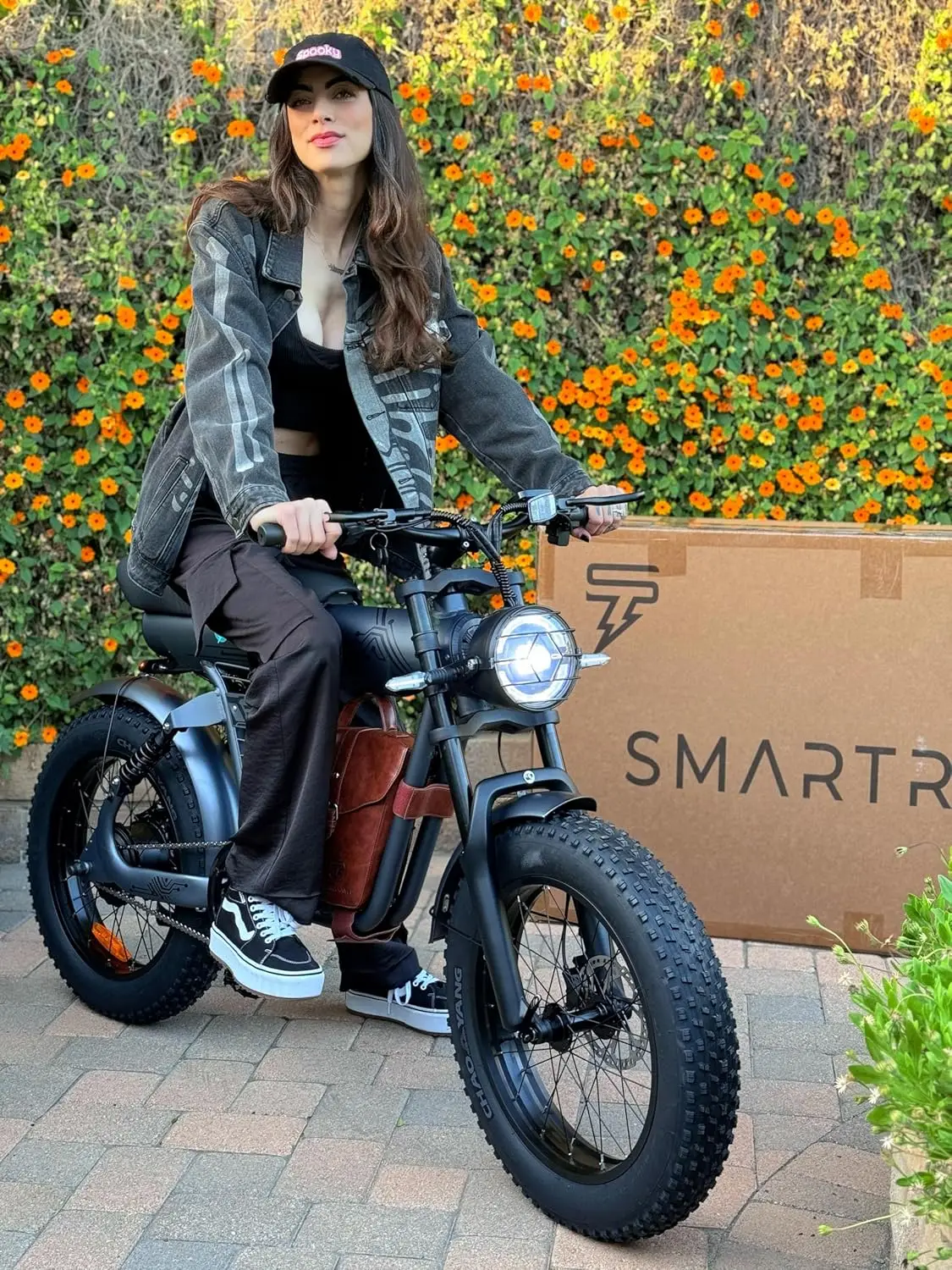 Electric Bike for Adults Ebike with 1000W Brushless Motor 20Ah Battery 20Inch Fat Tire 45km/h with Front/Rear Turn Signals