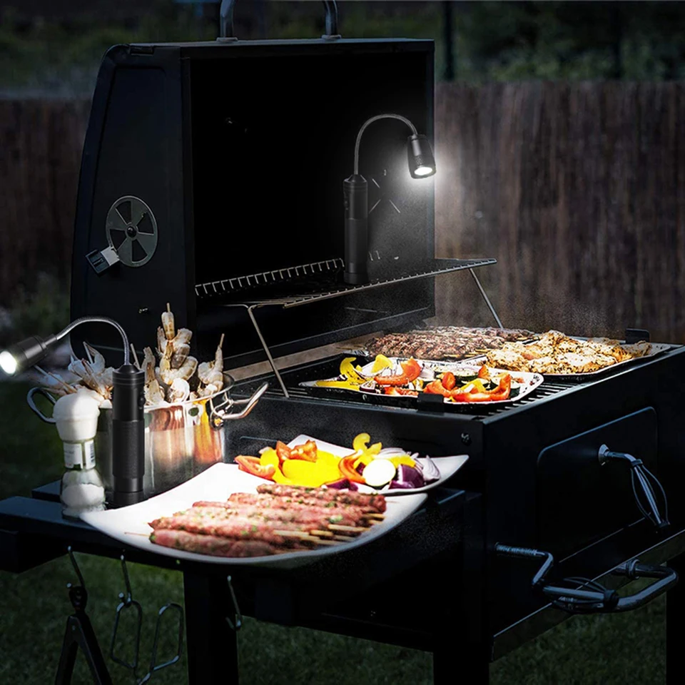 Luci Barbecue Magnetica Nrkin - LED Con Collo Cigno 24cm Per Esterni