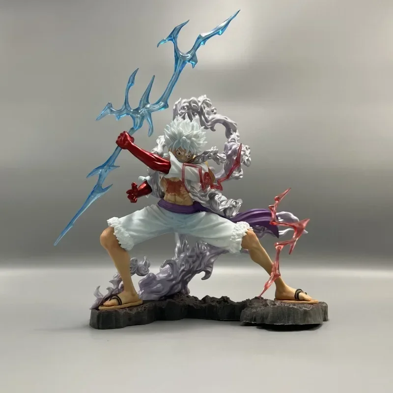 thumbnail image 1 of Figura de acción de One Piece, Nica Luffy agarra con fuerza el rayo, modelo de anime de 28 cm, figura de acción de Fifth Gear, modelo de muñeca coleccionable, estatua de juguete, 1 of 5