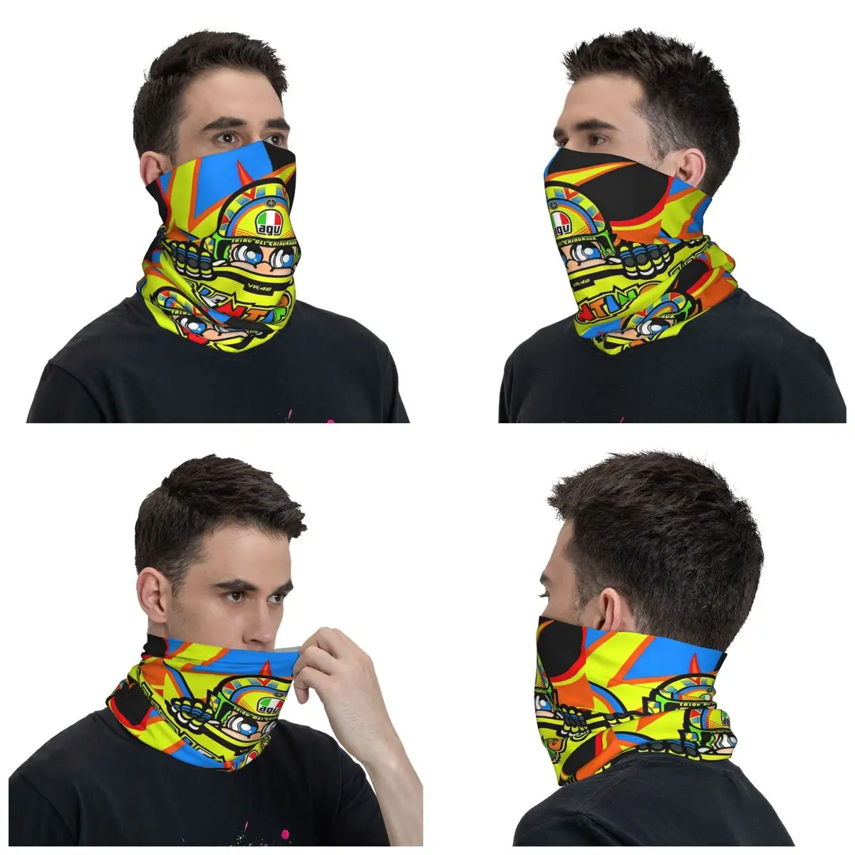 Cycling Bandana Neck Wrap Neck Gaiter Bandana Neck Cover Multifunctional Bandana Motorcycle Bandana Motorcycle Racing Motor Bandana Neck Cover Printed R-Rossis Balaclavas Magic Scarf Multi-use Cycling Running for Men Women Adult