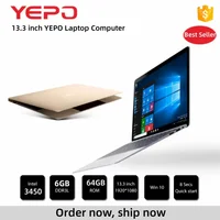 Hot Selling Yepo 13.3 INCH 64Bit Windows 10 Portable Laptop ComputerIntel Celeron N3450 CPU 6GB RAM DDR 64GB ROM 1920x1080IPS 1