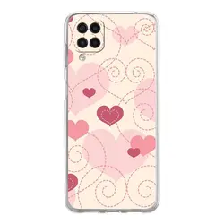 Gold Pink Rose Glitter Hearts Phone Case Cover - Samsung A32 (B7)