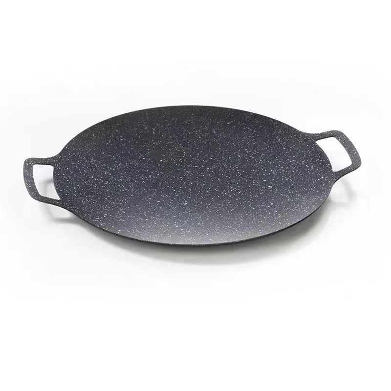 Naturehike 26cm/30cm Round Baking Pan Outdoor Camping Cast Iron  Flat-Bottomed Large Frying Pan Black BBQ Picnic Kitchen Utensils -  AliExpress