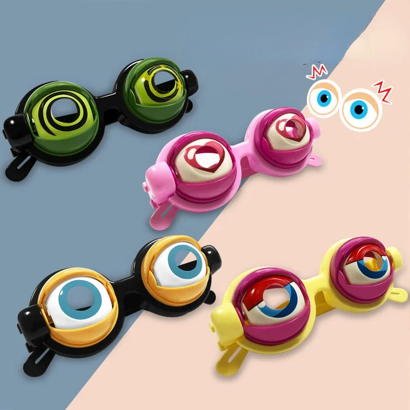 Funny Glasses Party Eyewear Props for Adult Kids Crazy Blink Big Frog Eye Plastic Toy Accessories for Christmas Halloween Gifts, party eyewear props