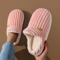 Cozy Winter Unisex Plush Slippers - Warm, Non-Slip Mule Slides - 40-41 (Pink)