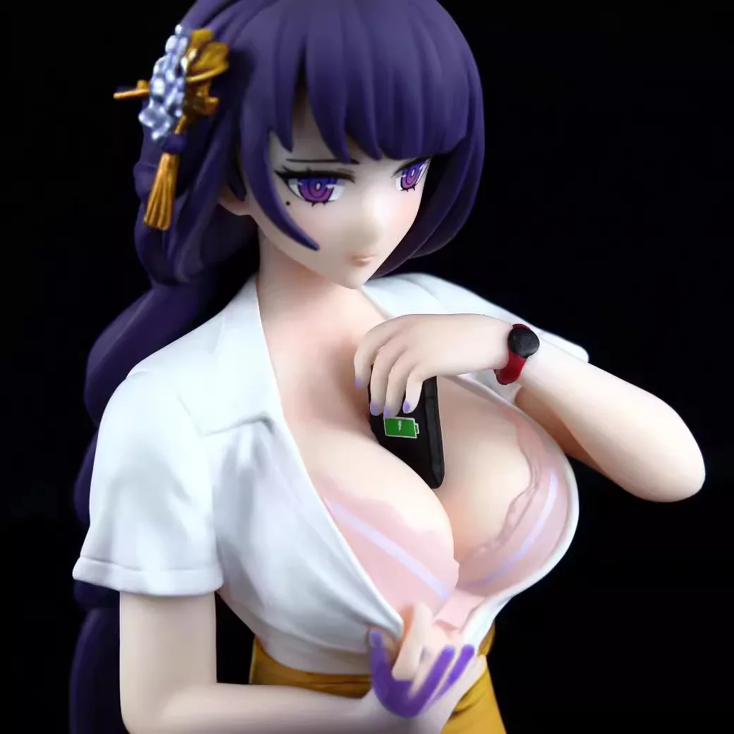 

22cm Genshin Impact Anime Games Raiden Shogun Beautiful Girl Model Ornaments Action Figure Statue Ornament Model Doll Gifts Toys