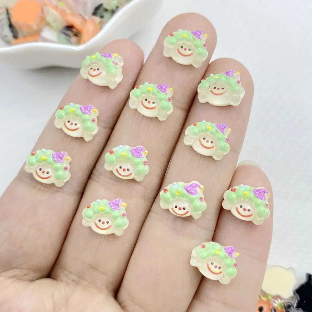 50 Stück neue niedliche Harz kleine Halloween-Kollektion Flat Back Ornament Schmuck machen Maniküre Haar bekleidung Zubehör – Detail 10