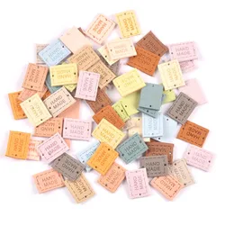 Handmade Embossed PU Cloth Tags for DIY Garment Sewing Accessories (20 Pcs) (Cp3433-20pcs-mix)