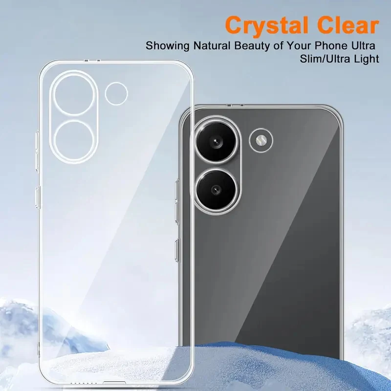 Ultra Thin Clear Soft TPU Back Phone Case with Camera Protection
