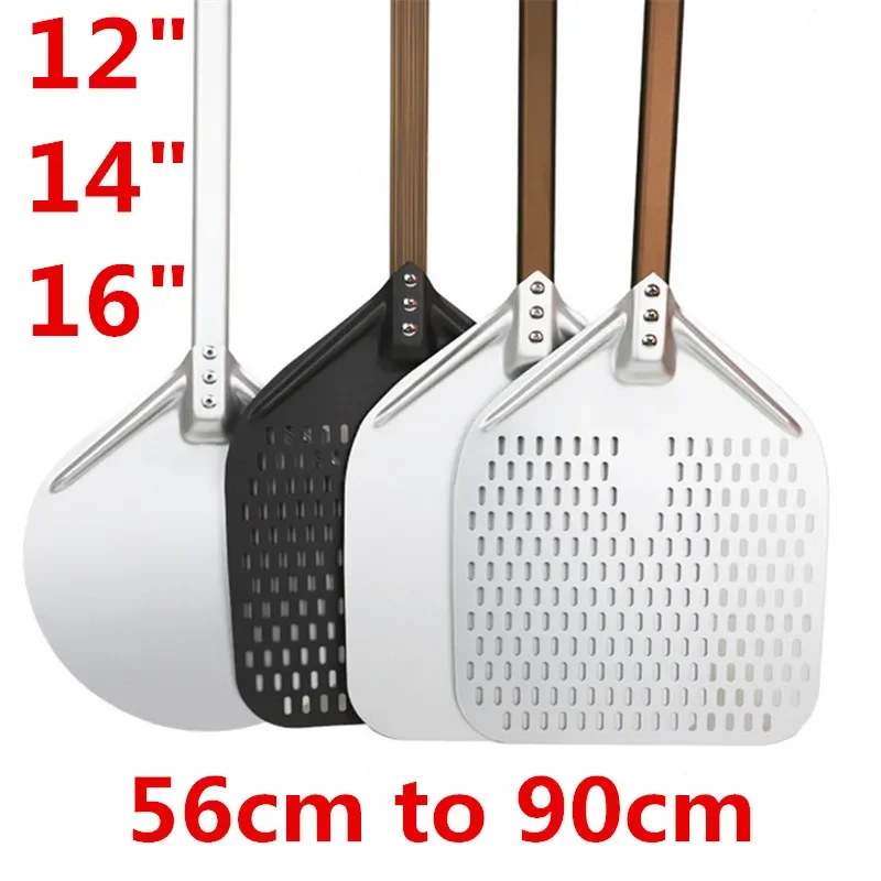 Big Aluminum ROUND Pizza Shovel Peel With Long Wooden Handle Pastry Tools Accessories Pizza Paddle Spatula Cake Baking turner