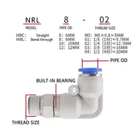 360° Rotary Connectors Pneumatic Air Fitting Swivel Joint High Speed Rotation 6/8/10/12mm MaleThread M5 1/4 1/2 Quick Coupling 2