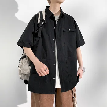 Men Shirt Short Sleeve Summer Sportswear Oversize 6XL 7XL 8XL 10XL Plus Size Formal Casual Streetwear Loose Pocket High Quality 5