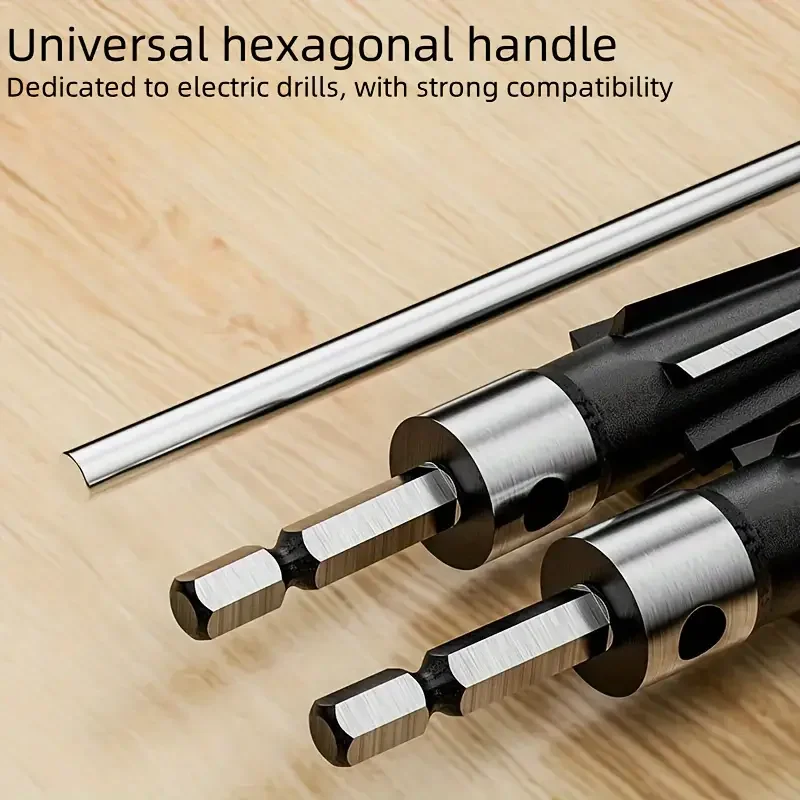 3-13mm/5-16mm Hand Held Chaser HandHeld Hex Reamer T Shape Tapered Reamer for Guitar/Wood/Metal/Plastic Drilling Tools 2pcs hand reamer steel reamer tools