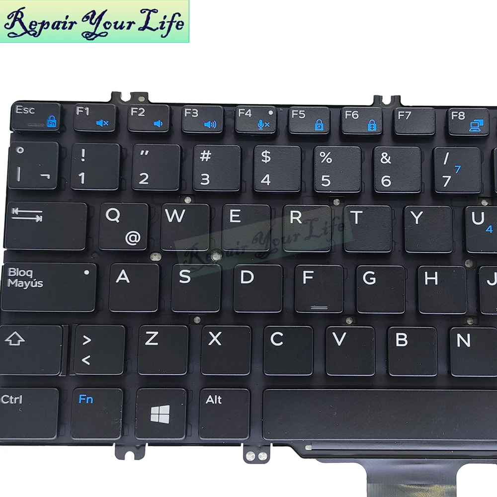teclado iluminado com luz de fundo para dell latitude cn novo trabalho