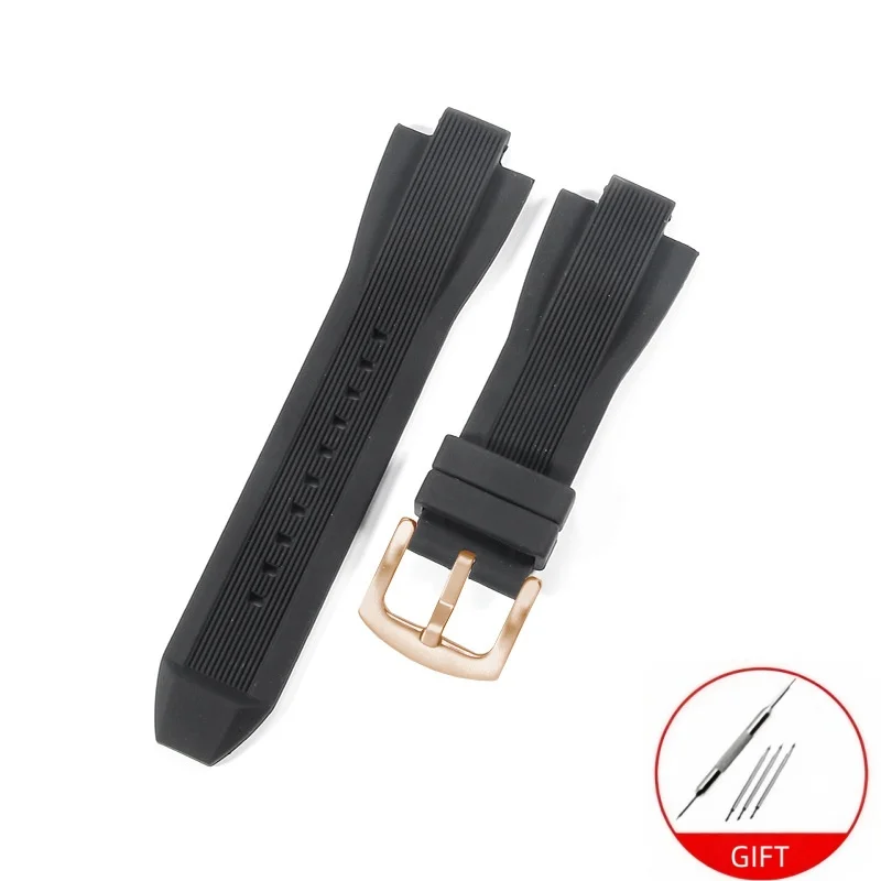 Durable Waterproof Silicone Rubber Watchband Bracelet Watch Strap Accessories