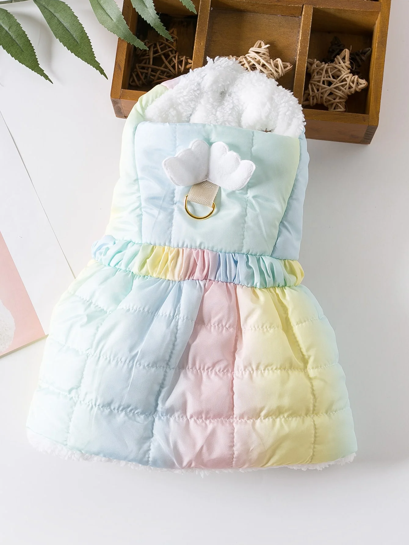 1pc-Pet can pull rainbow cotton skirt pet skirt